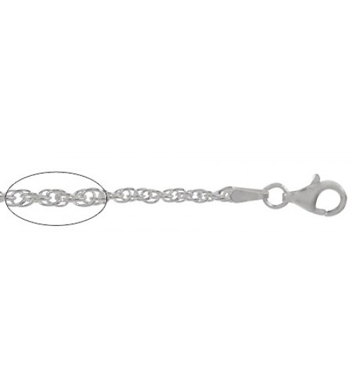 1.5mm Wheat Chain - 16" - 24" Length, Sterling Silver